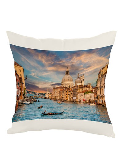 Buy Painting Venice Printed Pillow Multicolour 40 x 40cm in Saudi Arabia