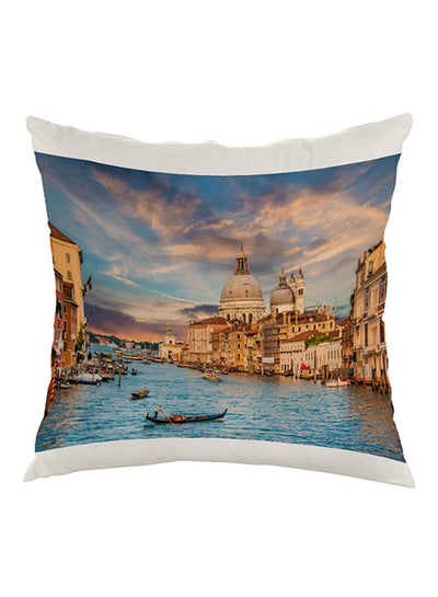 Buy Painting Venice Printed Pillow Multicolour 40 x 40cm in Saudi Arabia