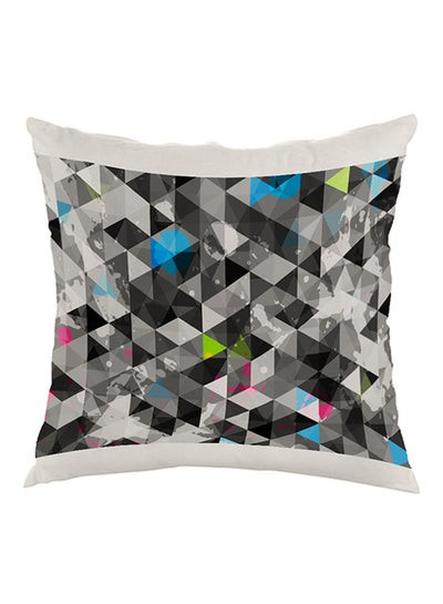 Buy Painting Artistic Printed Pillow Grey/Black/White 40 x 40cm in Egypt