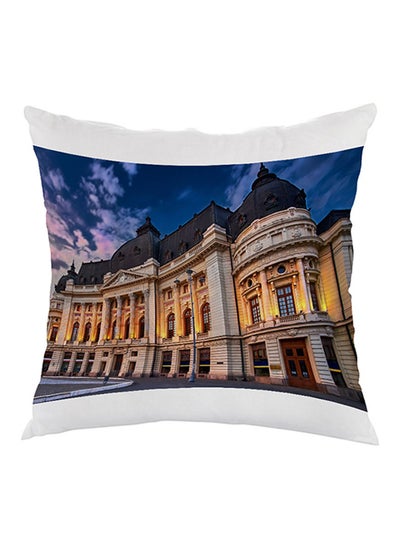 Buy Painting Printed Pillow Blue/Yellow/White 40 x 40cm in Egypt