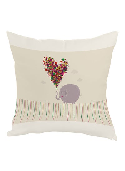 Buy Printed Aerohaven Pillow White/Purple/Green 40x40cm in Egypt