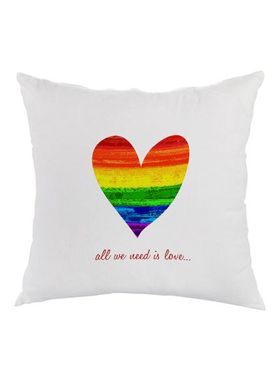 Buy Romantic Printed Pillow velvet Multicolour 40 x 40cm in Egypt