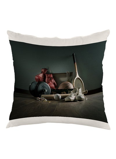 Buy Sport Printed Pillow Grey/White/Beige 40 x 40cm in Egypt