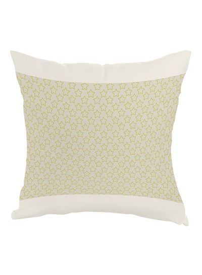 Buy Stars Motifs Printed Pillow White/Grey/Green 40x40cm in Egypt