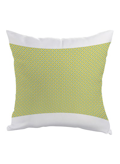 Buy Stars Motifs Printed Pillow Green/White 40 x 40cm in Egypt