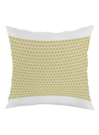 Buy Stars Motifs Printed Pillow Green/Orange/White 40x40cm in Egypt