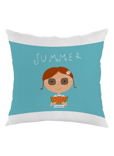 Buy Summer Printed Pillow Multicolour 40 x 40cm in Saudi Arabia