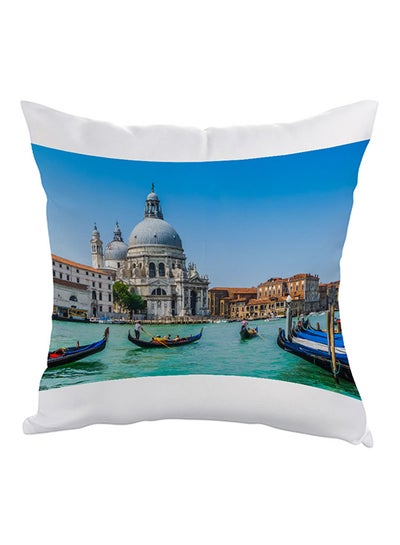 Buy Venice Printed Pillow Blue/Green/White 40 x 40cm in Egypt