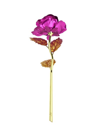 Buy Forever Rose Gift For Lover Wedding Purple/Gold 255x90x55mm in UAE