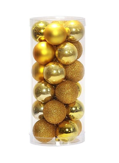 Buy 24-Piece Tree Ball Hanging Ornament Gold 40x40x40mm in Egypt