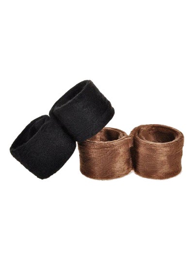 Buy 2-Piece Classic Pony Bun Tail Maker Brown/Black in UAE