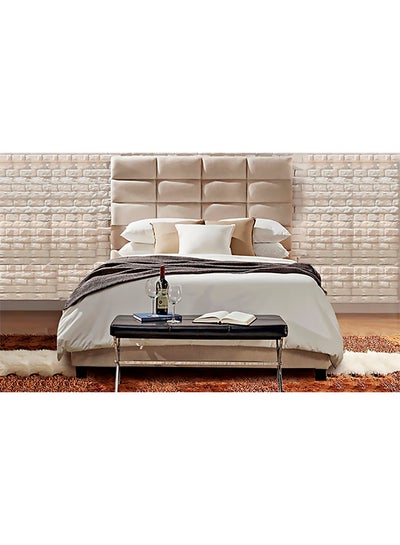 اشتري Luxurious Classic Bed Without Mattress Beige Queen في الامارات