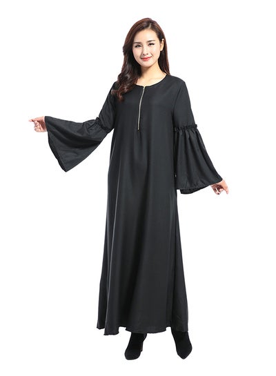 Buy Bell Sleeve Dress Black in UAE