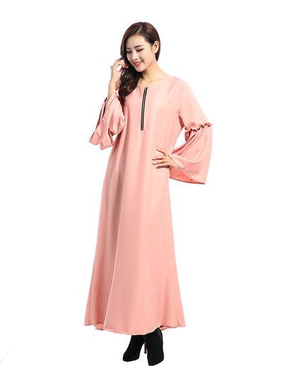 Buy Bell Sleeve Dress Pink in UAE