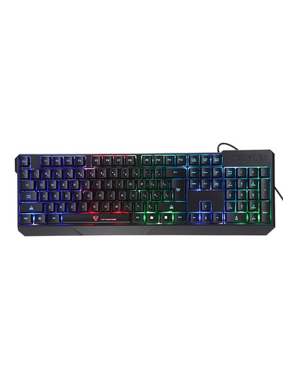 Buy USB Wired LED Colorful Backlight Illuminated Esport Keyboard Black in UAE