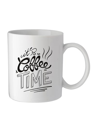 Buy It's Coffee Time Printed Mug White/Black in UAE