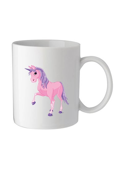 Buy Unicorn Printed Mug White/Pink/Purple in UAE