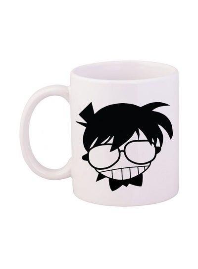 Buy Detective Conan Printed Mug White/Black 9.5x7.5centimeter in UAE