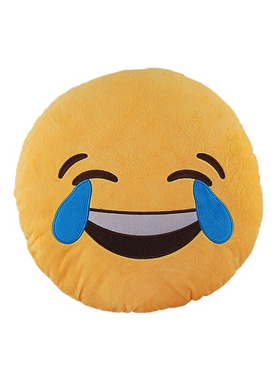Buy Cute LOL Smiley Emoji Pillow Yellow in UAE