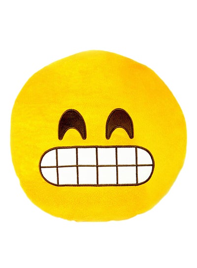 Buy Grimacing Emoji Pillow Yellow 13inch in UAE