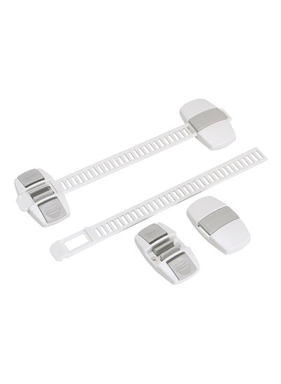 Buy 2-Piece Lock For Refrigerator/Freezer White 7.5x20cm in Saudi Arabia