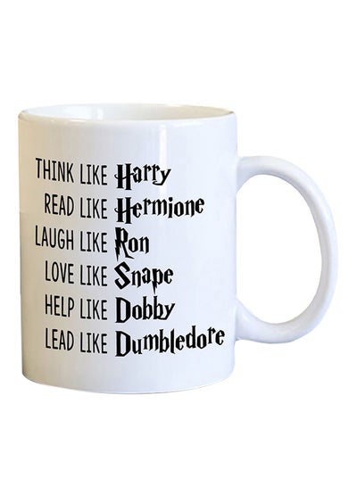 Buy Harry Potter Characters Printed Coffee Mug White/Black in UAE