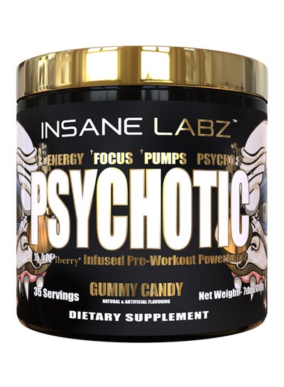 Buy Psychotic Infused PreWorkout Dietary Supplement Gummy Candy 203g in UAE