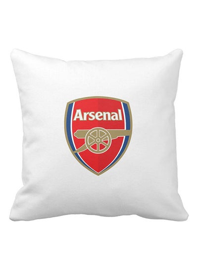 Buy Arsenal FC Printed Pillow White/Red/Brown 40x40centimeter in UAE