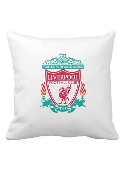 Buy Liverpool FC Printed Pillow White/Green/Red 40x40centimeter in UAE