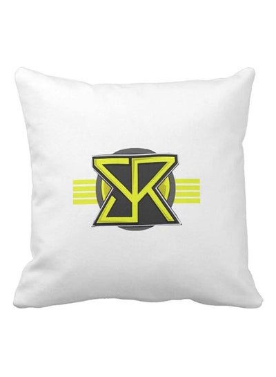 Buy Seth Rollins Printed Pillow White/Black/Green 40x40cm in UAE