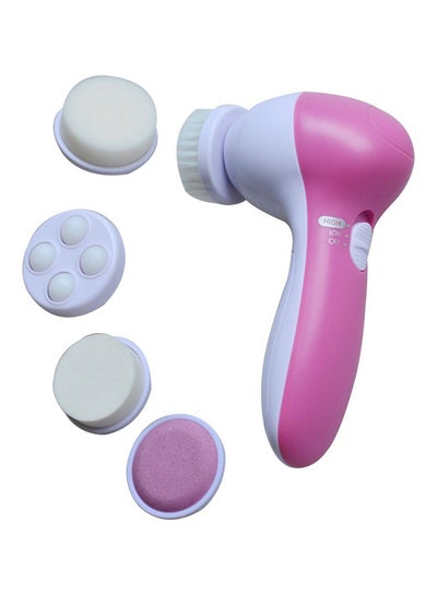 Buy Facial Wash And Massager Kit Pink/White/Beige in Egypt