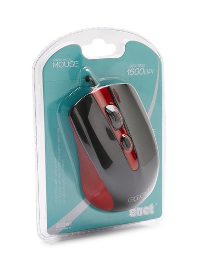 Buy Optical Wired Mouse Red/Black in UAE