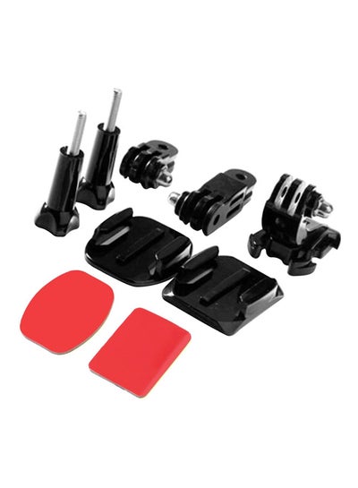 Buy 9-Piece Helmet Front Adhesive Mount Bracket For GoPro Black in UAE