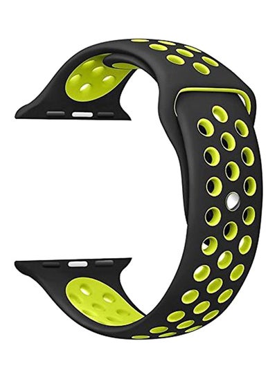 Buy Replacement Band For Apple Watch Series 3/2/1 Sport Edition 42mm Green/Black in UAE