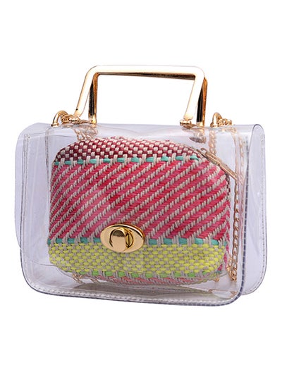 Buy Flap Closure Satchel Bag Multicolour in Saudi Arabia