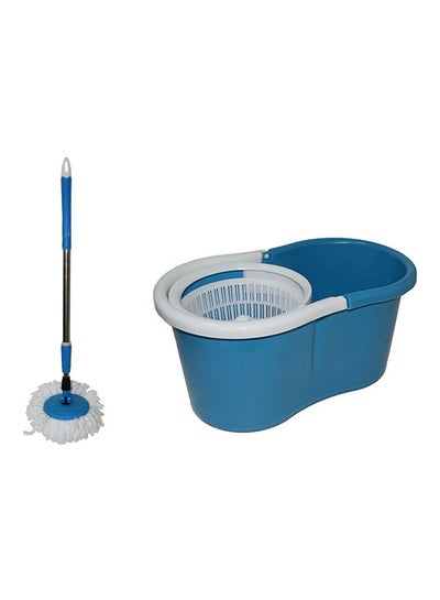Buy Multipurpose Mop With Bucket Blue/White in UAE