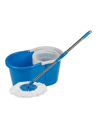 Buy 360 degree Spinable Mop With Bucket Blue/White in Saudi Arabia