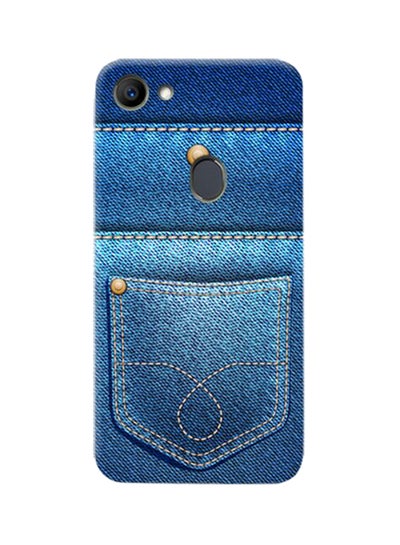 Buy Thermoplastic Polyurethane Jeans Pattern Case Cover For Oppo F7 Blue in UAE