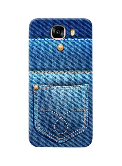 Buy Thermoplastic Polyurethane Jeans Pattern Case Cover For Samsung Galaxy C5 Pro Blue in UAE