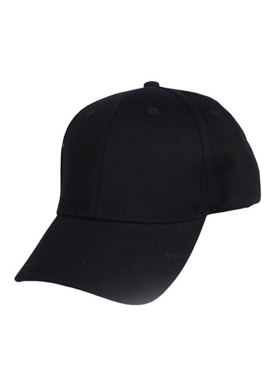 اشتري قبعة بيسبول كاجوال بحجم قابل للتعديل ولون سادة أسود في السعودية