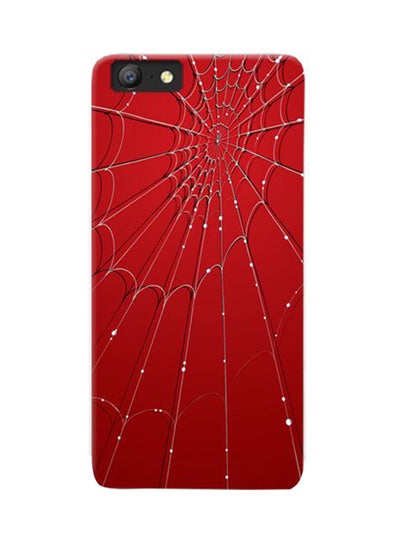 Buy Thermoplastic Polyurethane Spider Web Pattern Case Cover For Oppo A57 Red in UAE