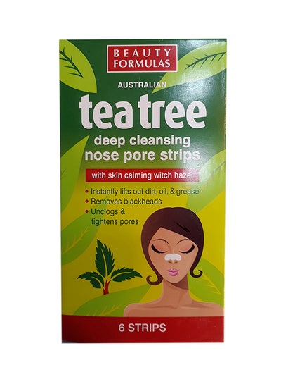 Buy Tea Tree Nose Pore Strips White 6 Strips in UAE