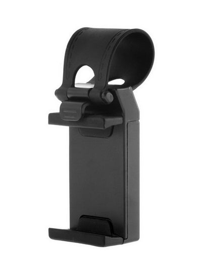 Buy Car Steering Wheel Mount For Mobile Phones Black in UAE