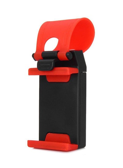 Buy Car Steering Wheel Mount For Mobile Phones Red/Black in UAE