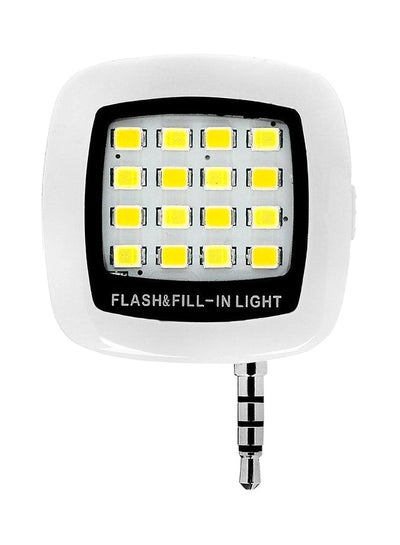 Buy Selfie LED Flash Light For Smartphones White in Saudi Arabia