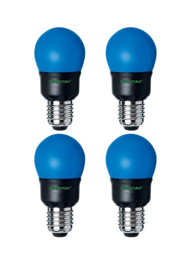 Buy 4-Piece Megaman 7W CFL Bulb Blue Light 90x45mm in UAE