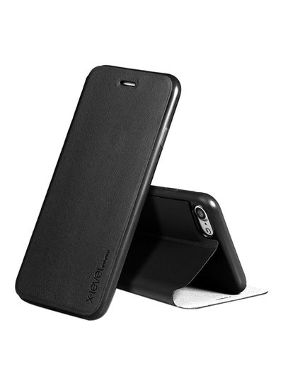 Buy Ultra-Thin Leather Flip Case Cover  For iPhone 6 Black in UAE