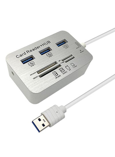 Buy Card Reader And USB Hub Combo Silver in Egypt