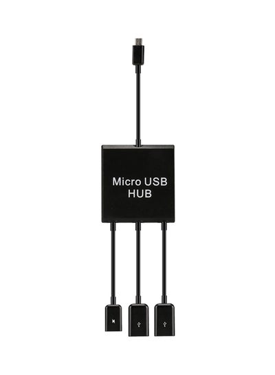 اشتري Micro USB To USB OTG Charging Adapter Black في السعودية