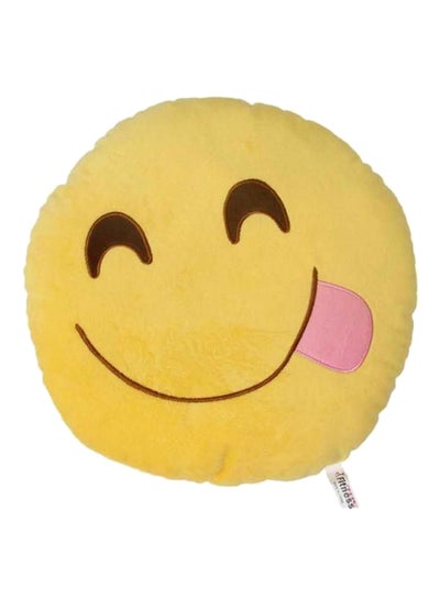 اشتري وسادة على شكل تعبير مبتسم قطن أصفر / بني / وردي في السعودية